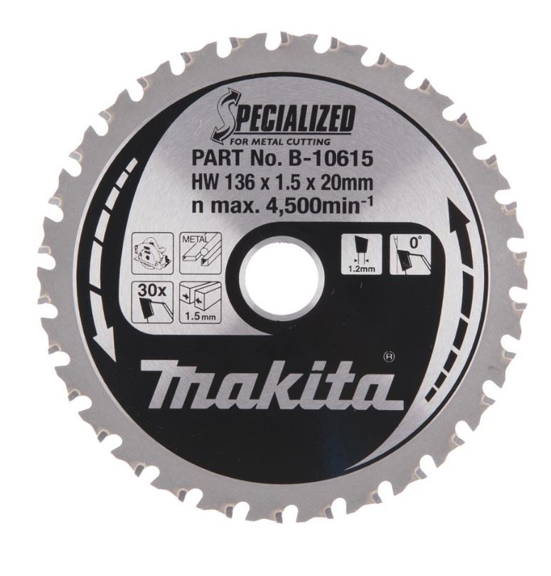 Makita B 10615 Specialized Circular Saw Blade 136x20mm. 30T