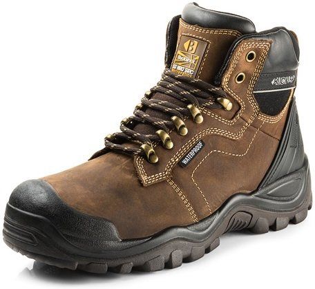 Buckler BSH009BR Waterproof Safety Boots Size 8 (Dark Brown) BUC-BSH009BRWP-42