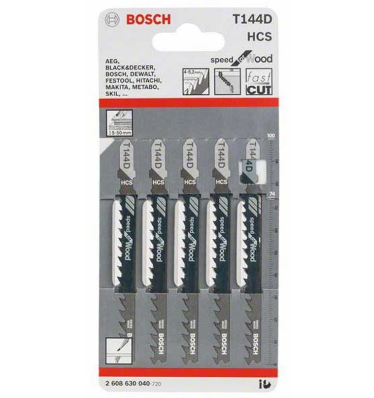 Bosch Jigsaw blade T 144 D Speed for Wood 2608630040