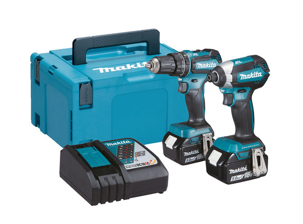 Makita DLX2283TJ 18V LXT Combi Drill Impact Driver Combo Kit (Incl 2x 5.0Ah)