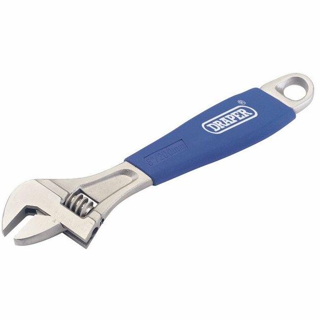 Draper 88602 Soft Grip Adjustable Wrench 200mm