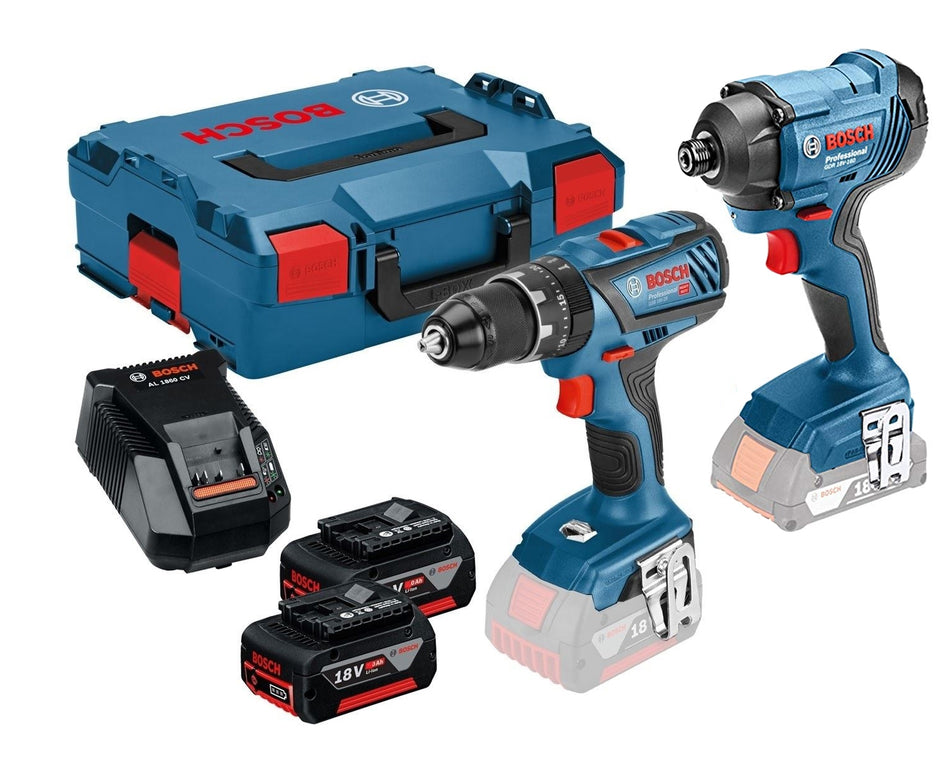 Bosch Cordless Twin Kit GSB 18 V 28 + GDR 18 V 160 2 x 4.0Ah L BOXX 0615990FN6