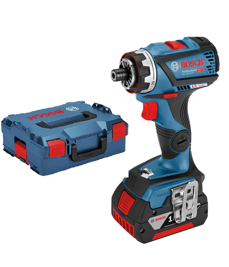 Bosch GSR 18 V-60 FCC FlexiClick Drill Driver + GFA 18-M Bare Unit in L-BOXX - 06019G7102