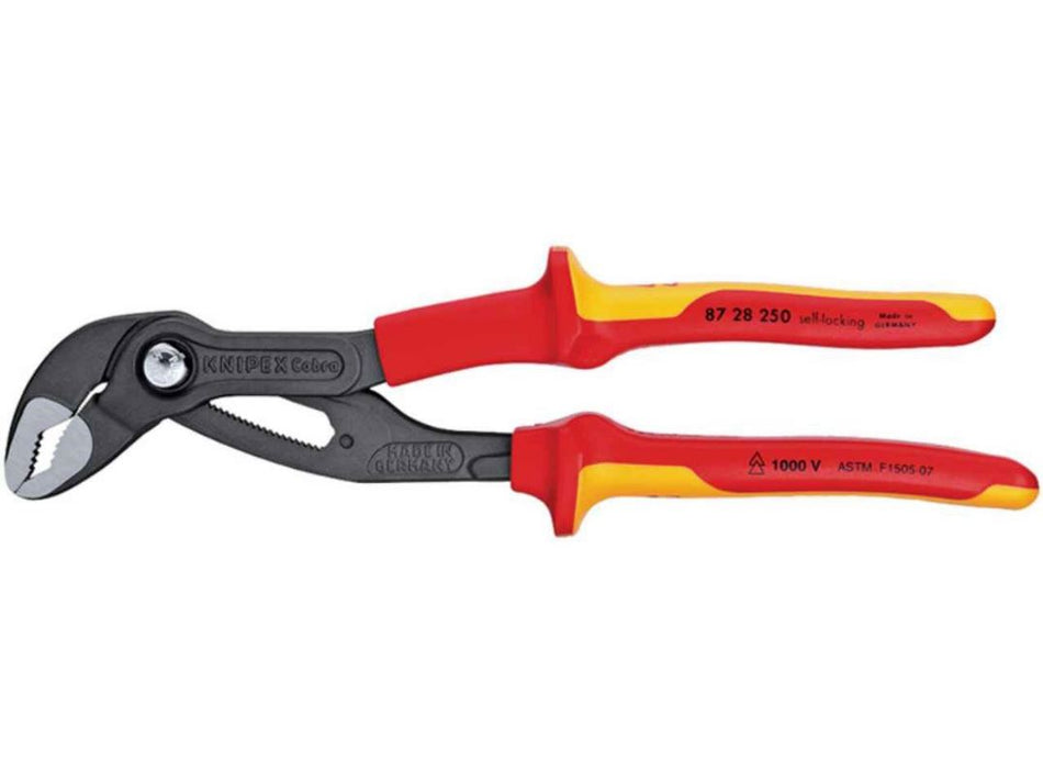 Draper 10644 Knipex 87 28 VDE Fully Insulated Cobra Waterpump Pliers. 250mm