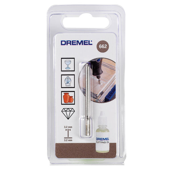 Dremel 662 Glass Drilling Bit 3.2mm 26150662JB