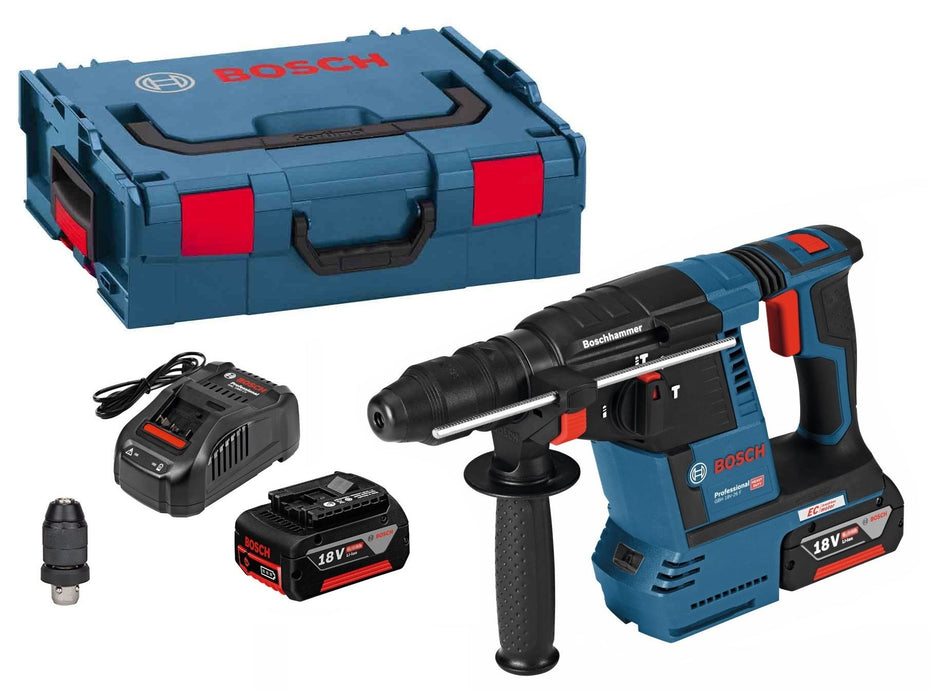 Bosch GBH 18 V 26 F SDS+ Brushless Rotary Hammer Drill 2 x 5.0ah in L BOXX 0611910073