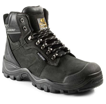 Buckler BSH009BK Waterproof Safety Boots Size 8 (Black) BUC-BSH009WPBK-42