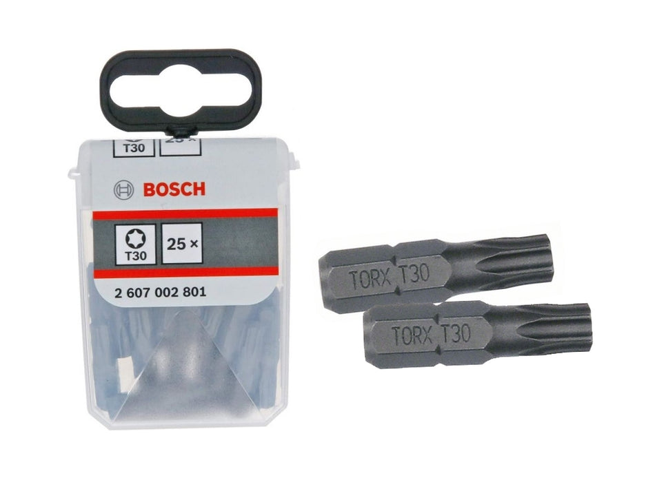 Bosch Tx30 25mm Extra Hard Screwdriver Bits in TicTac Box (Pack of 25) 2607002801